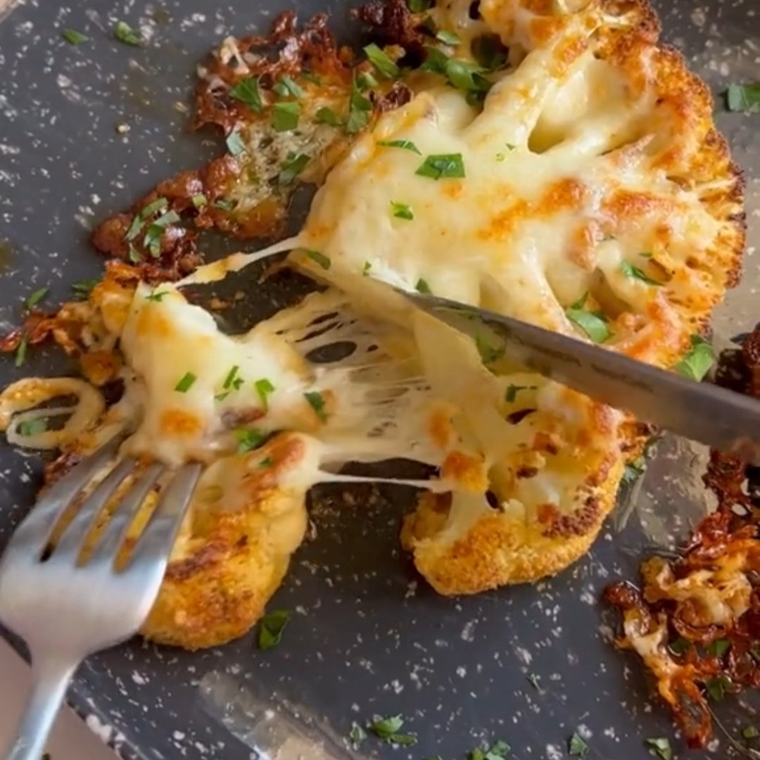Cheesy Cauliflower Steaks
