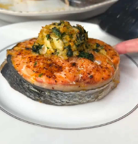Crab Stuffed Salmon Rounds