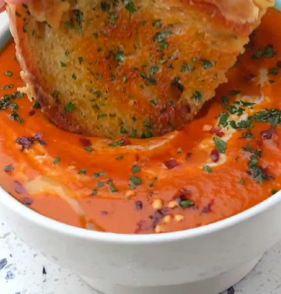 Herb Grilled Cheese & Tomato Soup