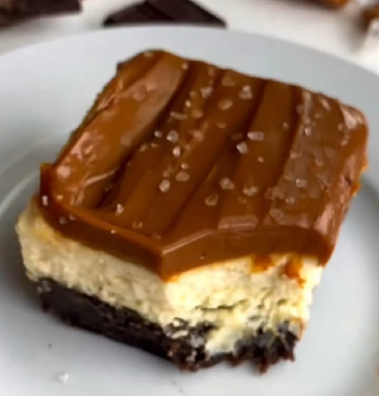 Salted Caramel Cheesecake Brownies